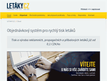 Tablet Screenshot of letaky.cz
